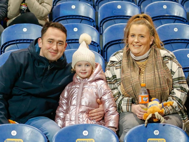 Stags fans at the One Call Stadium for the match against Colchester Utd.