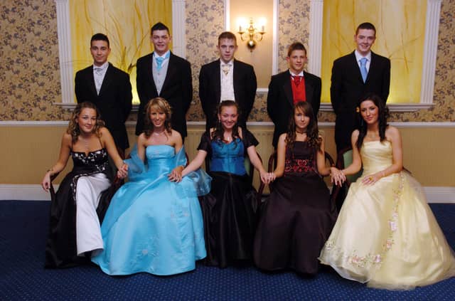 Seated from left, are Danielle Ramsey, Jenna Doherty, Caylee McCallion, Danielle Campbell and Rebecca Durnin. Standing from left, are Padraig Burke, Chris McGilloway, Emmett Coyle, Gary O'Donnell and Christoper Doherty. (1110A01)