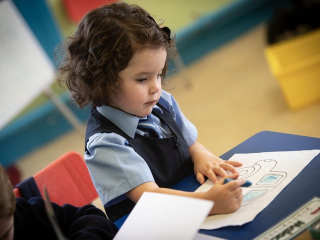 Everyday's a learning day for P1 pupil Eimear at Hollybush.