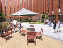 A view from the proposed internal courtyard. Image provided by Like Architects