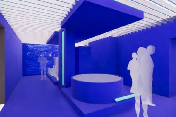 Proposed visual image of gallery 4 zone 2 in the new DNA maritime museum