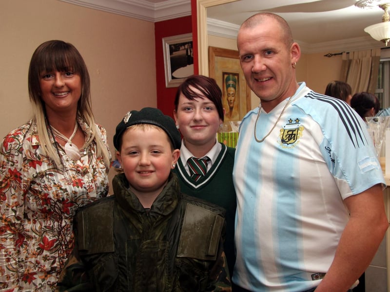 Daryl pictured with his mum Deborah, dad Sean and sister Ciara 0668JML : Parties and celebrations June 2006: Daryl Ryan.