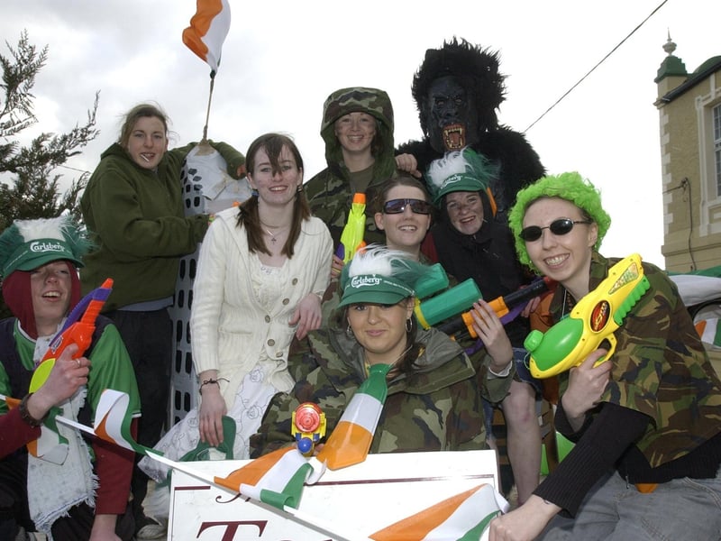 The Town Clock liven up Moville's parade. (2103PG09) : St Patrick's Day in Moville in 2006.