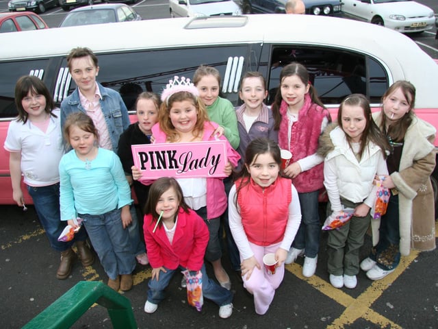 Hayley surrounded by her party guests on the occasion of her 10th birthday 0013JML : Parties and celebrations April 2006: Hayley Lynch.