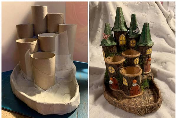From this on the left to the beautiful fairy house on the right.