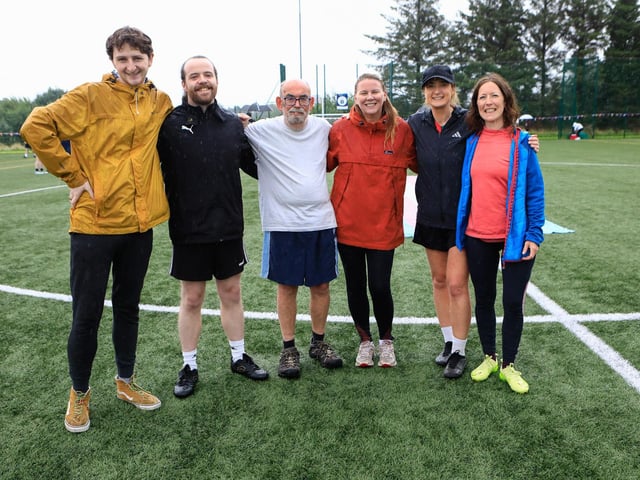 The United Against Racism team at the Foyle Pride Football v Homophobia held in the Waterside Shared Village. (Photo - Tom Heaney, nwpresspics)