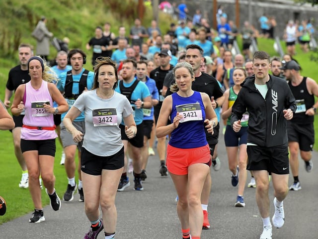 Competitors take part in the 2025 Waterside Half Marathon. Photo: George Sweeney