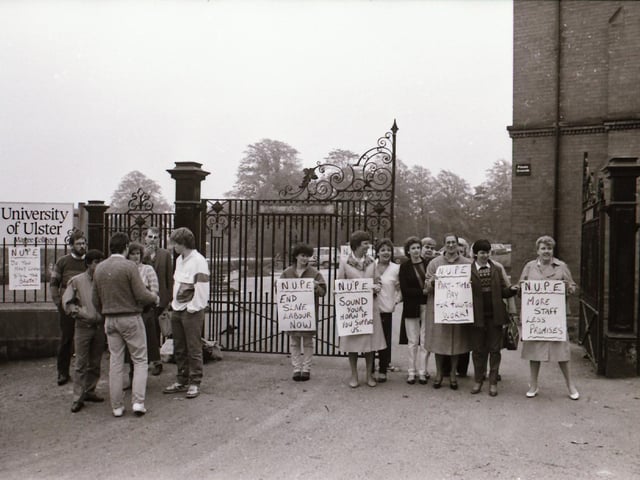 N.U.P.E. Strike at Magee College.