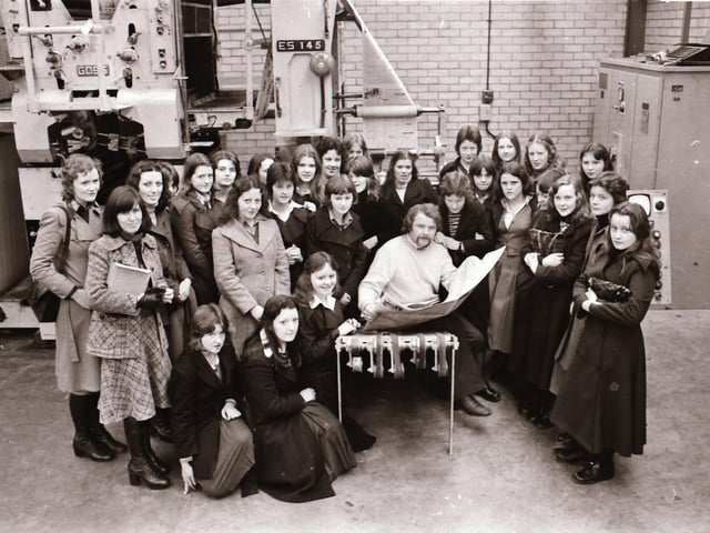 St Mary's Sec. Int. schoolgirls at the Journal office.