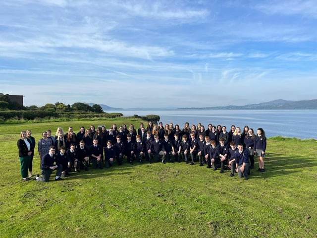Crana College Transition Year students with TY Co-Ordinator Ms. Clare Bradley along with tutors Ms. M Bradley, Ms Duffy and Ms. C. Bradley.