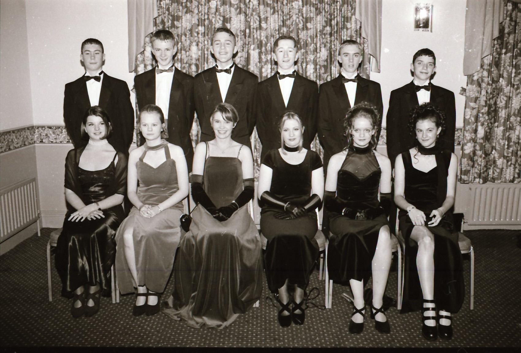 Pictured are students gathered for the Clondermot High School Formal back in the winter of 1995.