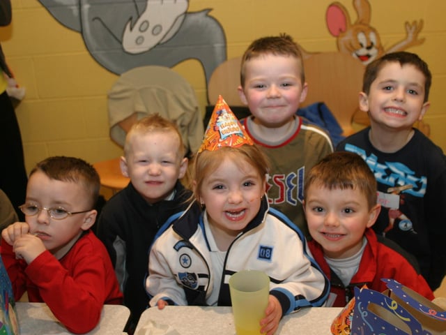 Party celebrations back in 2004: Ryan Higgins.
