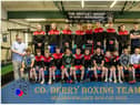 The Co. Derry Boxing team and coaches who will be travelling to Stirling, Scotland for the second running of the William Wallace Box Cup this weekend. Photograph by Peter McKane.