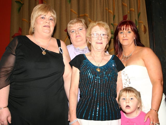 Bridie Coyle out with friends and family.