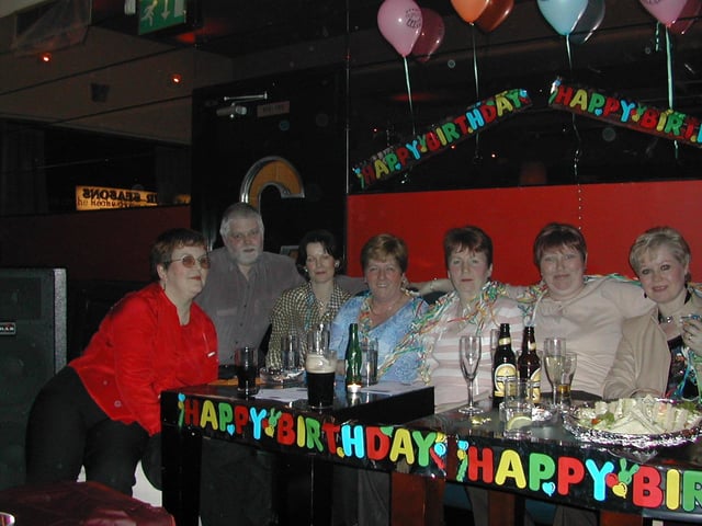 Mary Brennan pictured celebrating her 40th birthday with family and friends in the Cosmopolitan.