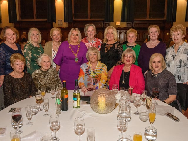 The Mayor Councillor Sandra Duffy hosted an evening to mark International Womens Day in the Guildhall which included a performance by Colmcille Ladies Choir, an address by Mary Keogh and a comical speech by Charmaine O’Donnell compered by Jeananne Craig. Picture Martin McKeown. 08.03.2