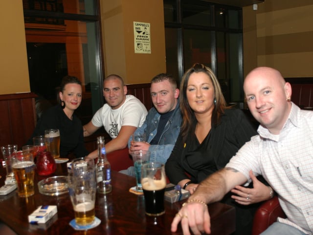 Enjoying a pint in Derry bars 20 years ago in 2003