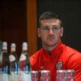 Derry City captain Patrick McEleney at the club’s Fans Forum held in the City Hotel on Saturday afternoon. Photograph: George Sweeney