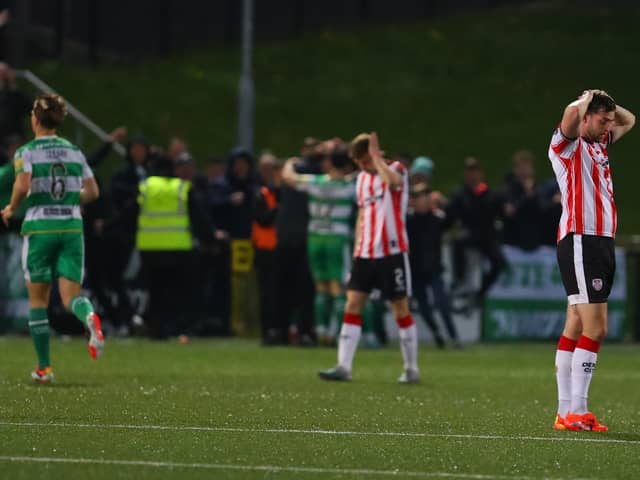 It was a disastrous night for Derry City as Shamrock Rovers romped to victory at Brandywell.