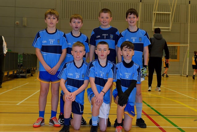 Hollybush Primary School 'B' participated in the Boys' Indoor City Football Championships played in the Foyle Arena. Photo: George Sweeney. DER2306GS  07