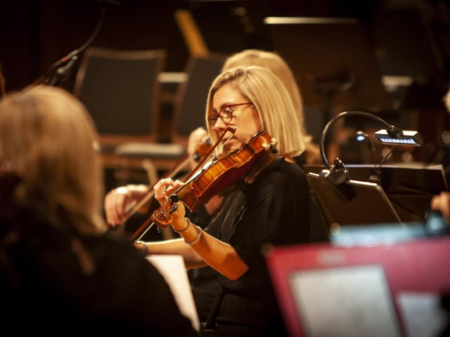 A musician at the event.
