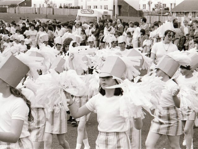 Majorettes at the Galliagh Festival.