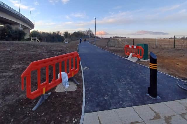 The meeting of the Waterside and Strathfoyle greenways.