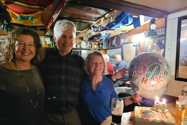 Cousins Kate, Sean and Breda who celebrated their 60th birthday together recently.