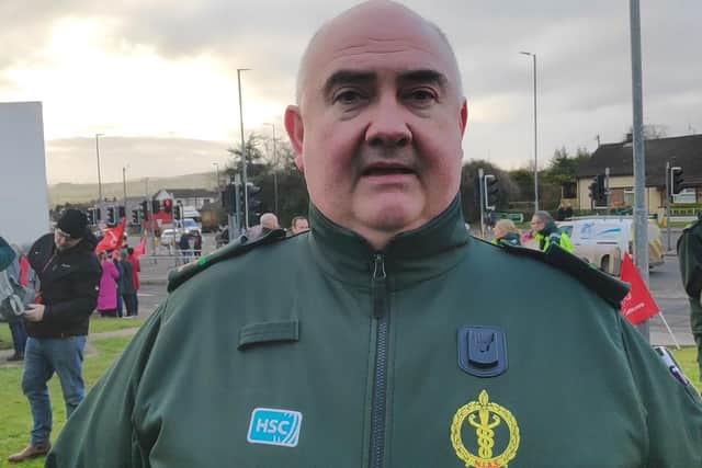Roddy Lynch, joint chair of Unison's North West branch in the Northern Ireland Ambulance Service.