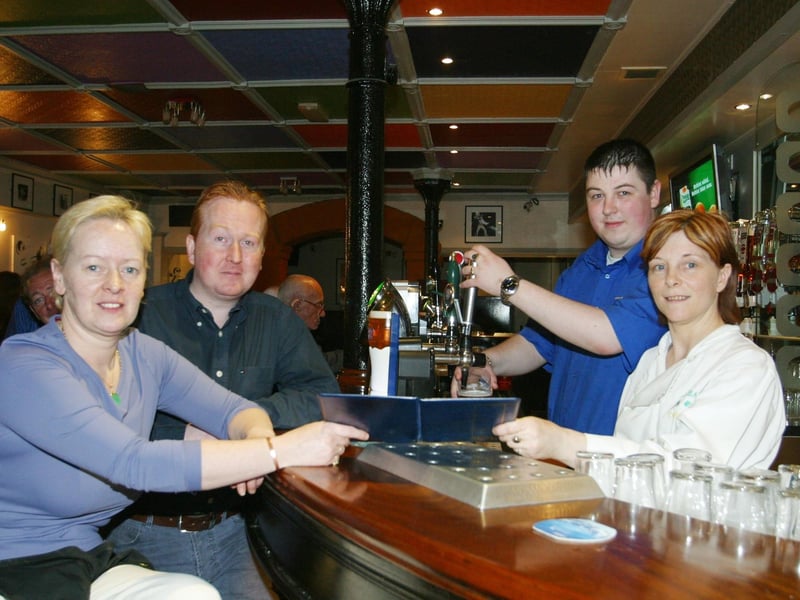 Staff and patrons at the 7Twenty bar on Chamberlain Street in Derry back in 2004.