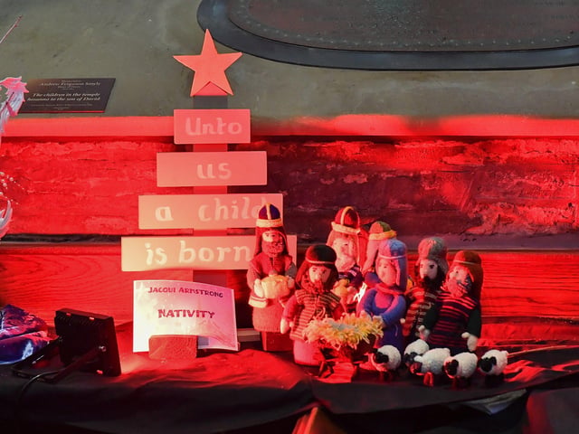 Nativity scene on display in St Columbs Cathedral as part of the annual Christmas Festival. Photo: George Sweeney