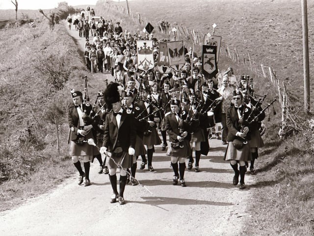 Participants at events  during Cruit Ailigh, a special Inishowen-wide festival celebrating our ancient heritage. These pictures are mainly from Grianan Fort and Muff.