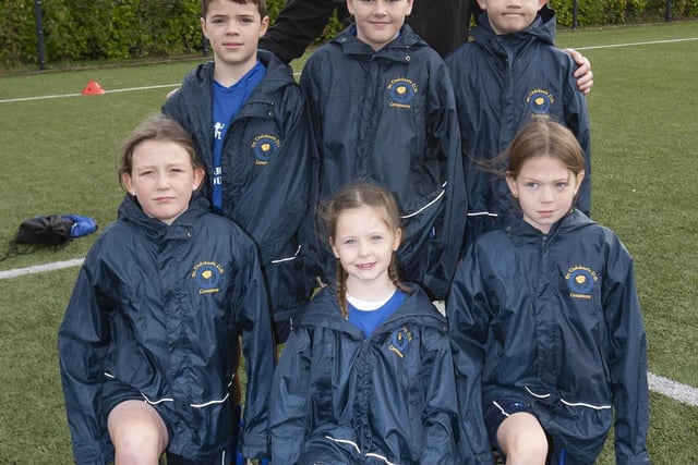 Children from St. Therese’s PS, Lenamore who competed in the Primary Schools Duathlon at St. Mary’s College on Wednesday morning.