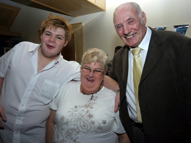 Charles pictured with his mum Bridgeen and dad Barney on the occasion of his 18th birthday 0002/JML : Parties and celebrations January 2006: Charles Conaghan.