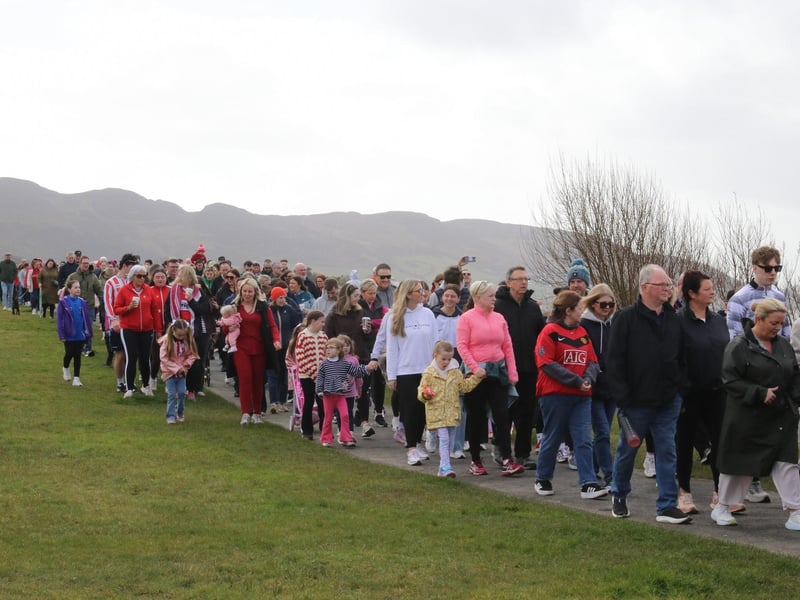 The 10th Anniversary 5K walk in memory of the Buncrana Pier Tragedy Victims. (Photo - Deirdre Heaney, nwpresspics) : Buncrana Pier Tragedy 10th Anniversary Remembrance Walk. Photos: Deirdre Heaney, nwpresspics.