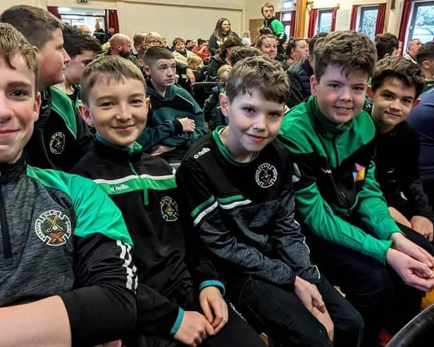 Na Magha youngsters waiting in anticipation ahead of the start of the annual awards presentation night.