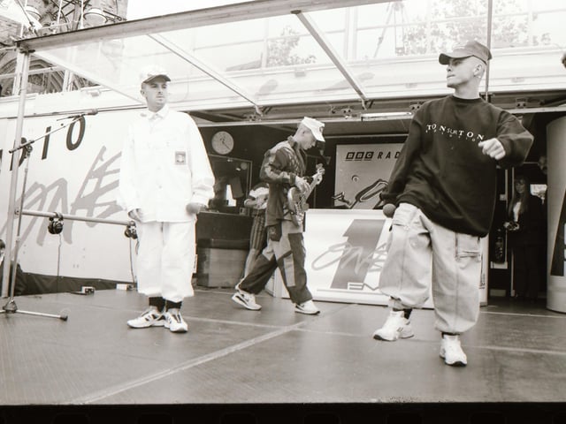 East 17 in Derry during the BBC Radio 1 roadshow