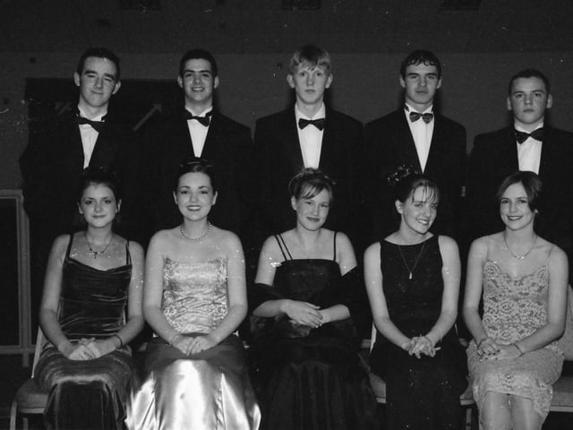 Group pictured at the St. Columb's College Formal at the Broomhill Hotel in November 1999.