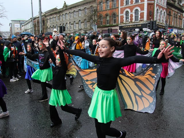 Dancers entertain the spectators at the St. Patrick’s Day Parade. (Photo - Deirdre Heaney, nwpresspics)