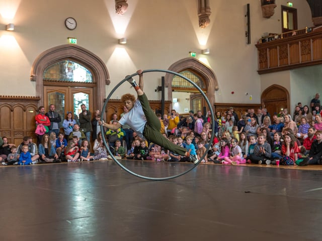 .Simple Cypher in the Guildhall as the festival took shelter from the rain
