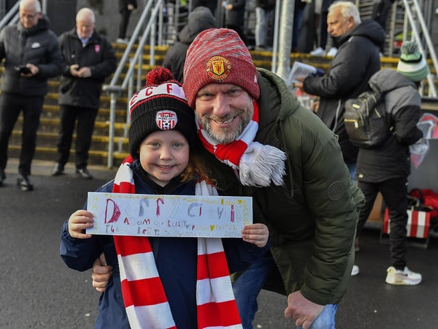 Fans arrive at the Brandywell for Derry City’s game against Shamrock Rovers. Photograph: George Sweeney