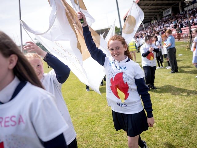 The annual Fan the Flame mass was celebrated recently in Celtic Park for pupils who recently made their confirmation.