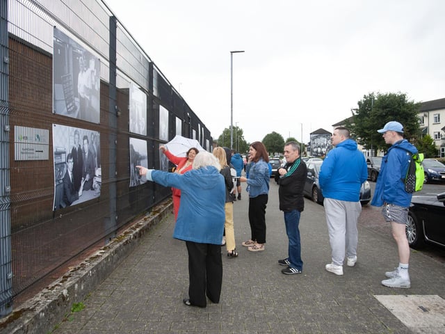 Some of those in attendance at Friday's photographic exhibition at Pilot's Row Centre.