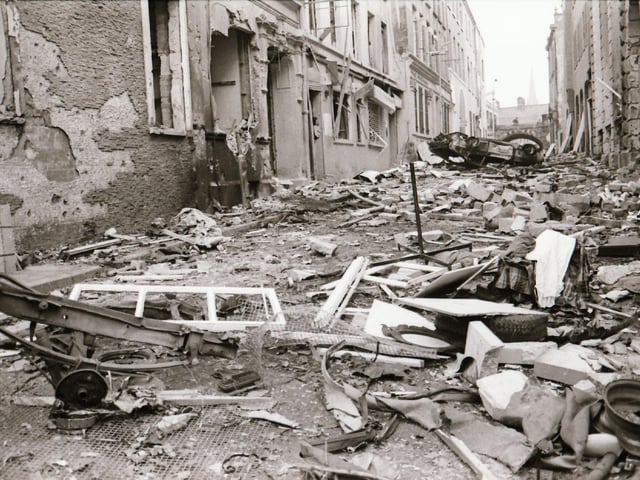 Castle Street bomb destruction.