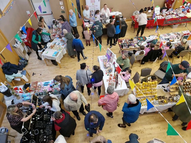A small section of the large crowd at the Christmas Craft Fair on Saturday.