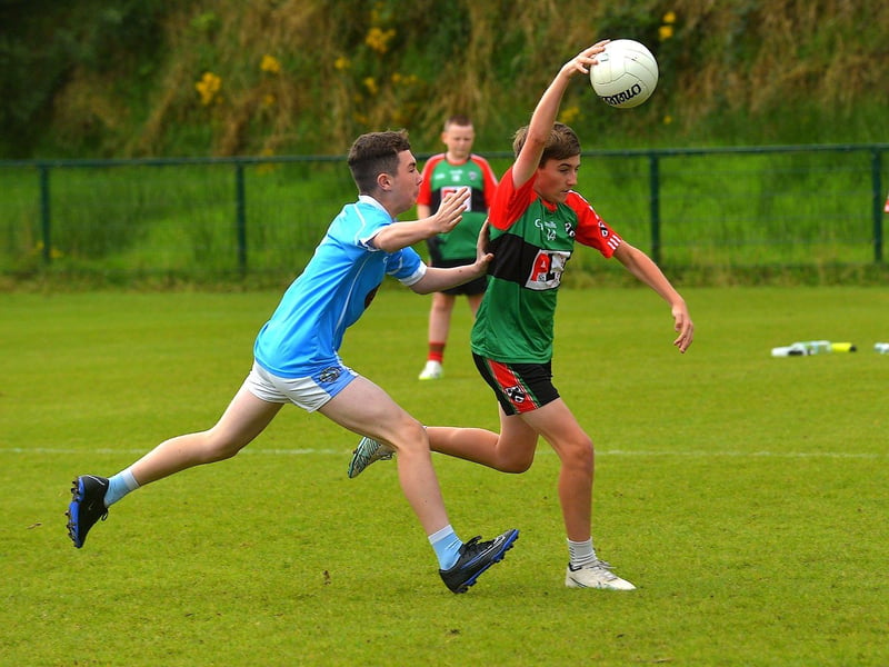 Pearses take in Culmore during the John McChrystal Cup games, held at Doire Trasna, on Saturday morning last. Photo: George Sweeney. DER2332GS - 55