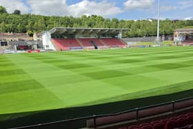 The stunning new Brandywell Stadium pitch this week ahead of Friday night's visit of Drogheda.