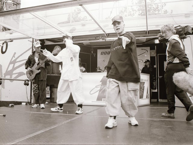 East 17 on stage in Derry.