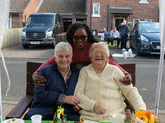 Dorothy Callan and Mary Aiken pictured with Colr. Lilian Seenoi-Barr at the launch of the District of Hope at Farland Way, Hazelbank, on Tuesday afternoon last. Photo: George Sweeney