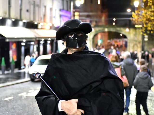 Revellers, performers and early contenders for the best Halloween costume converged on Derry’s city centre on Monday evening for the opening of the 2024 Halloween festivities. Photo: George Sweeney